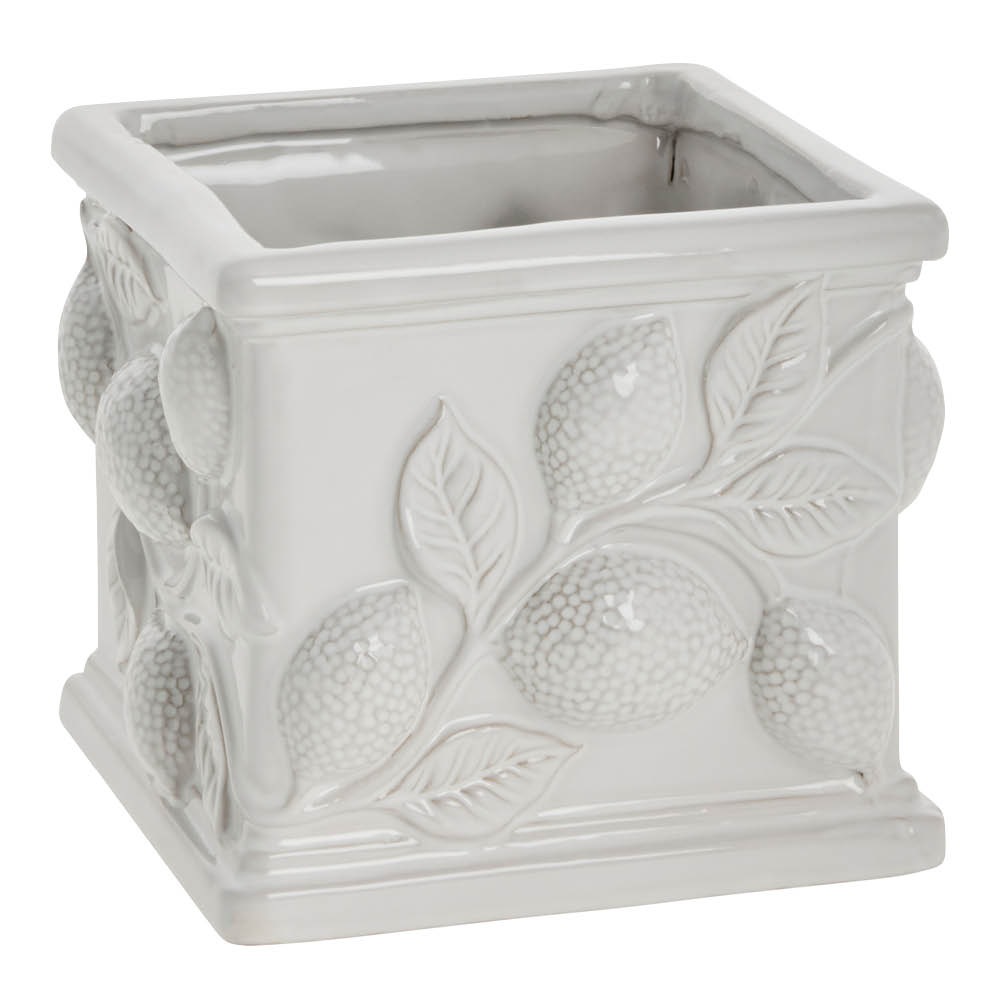 Lene Bjerre Limone blomkruka 13 cm vit
