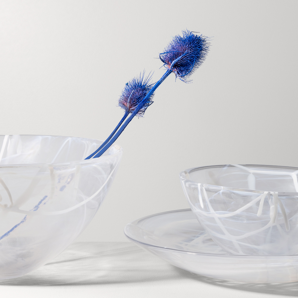 Kosta Boda Contrast Vati 38 cm Valkoinen