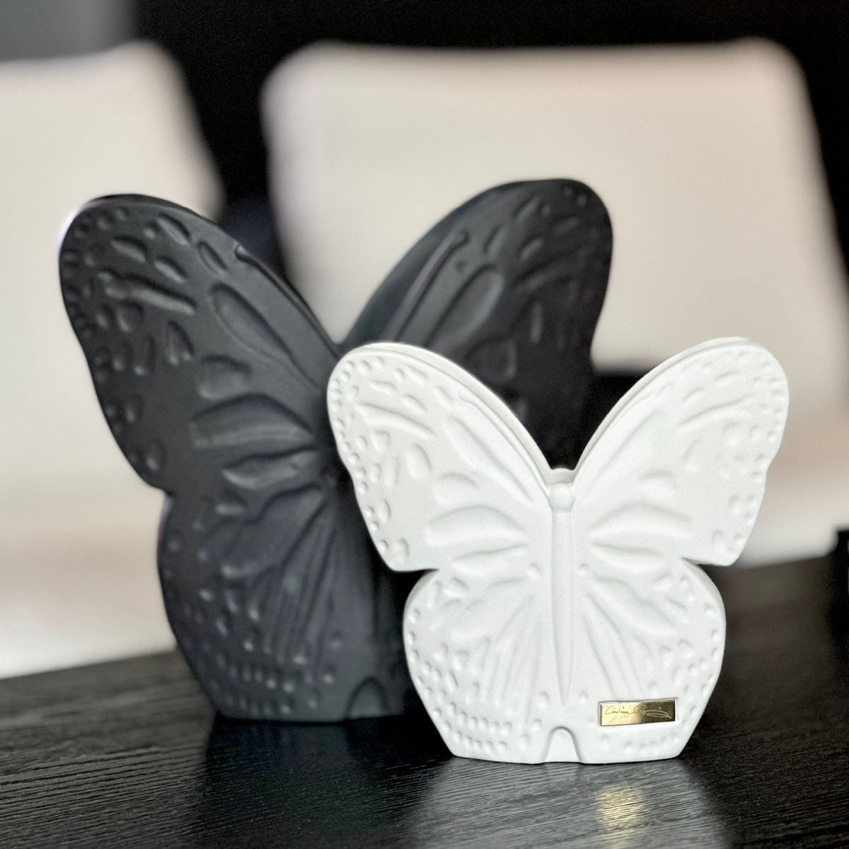 Carolina Gynning Secret Butterfly vas 22 cm vit