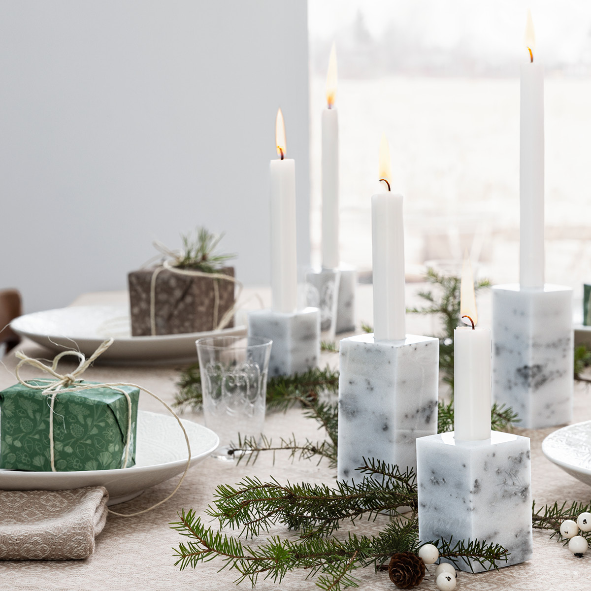 Cultdesign Marmo Kynttilänjalka 8 cm Valkoinen