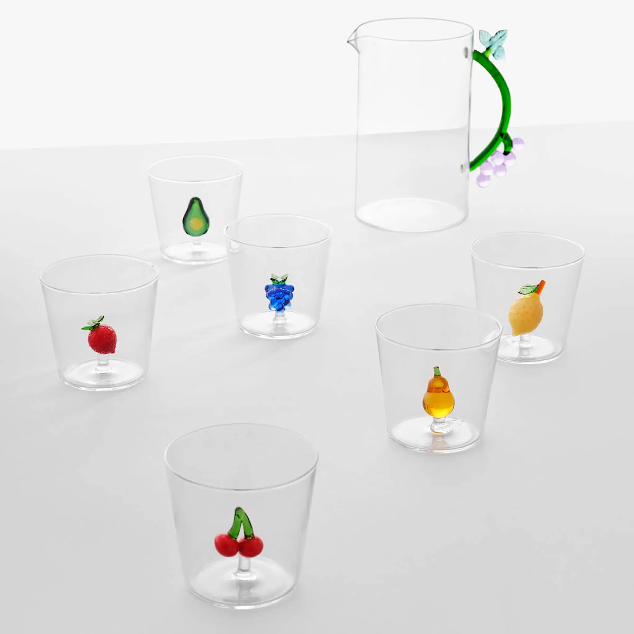 Ichendorf Milano Fruits & Flowers vannglass 35 cl drue