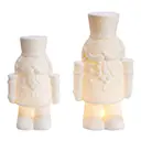 Finn soldat LED-figur 22 cm 2 delar vit