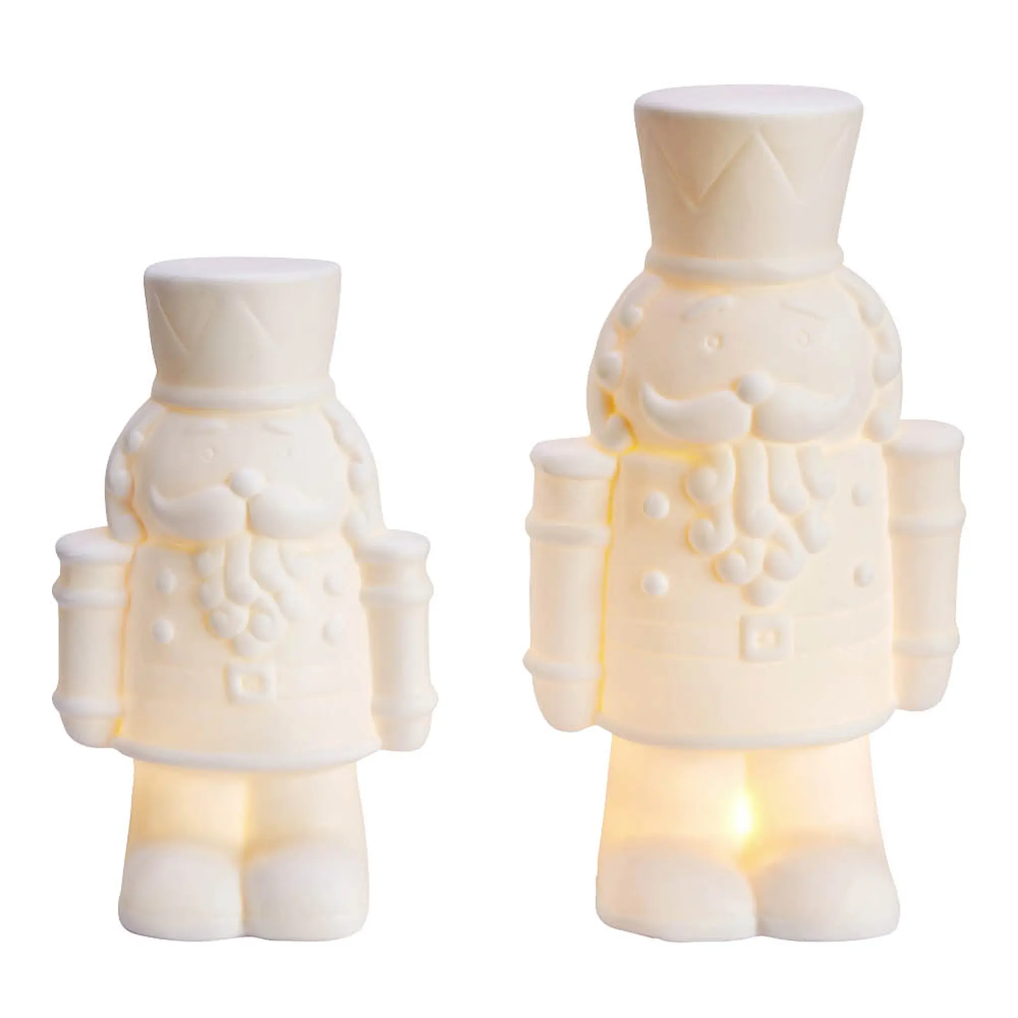 Markslöjd Finn soldat LED-figur 22 cm 2 delar vit