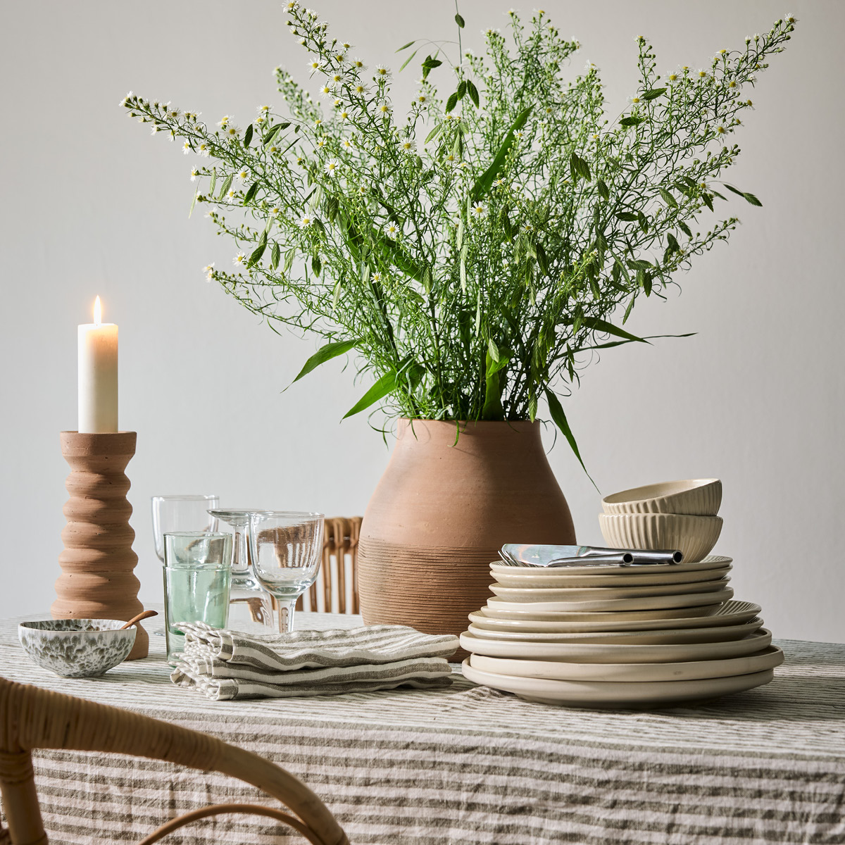 Tell Me More Leon duk 145x145 cm Seagrass