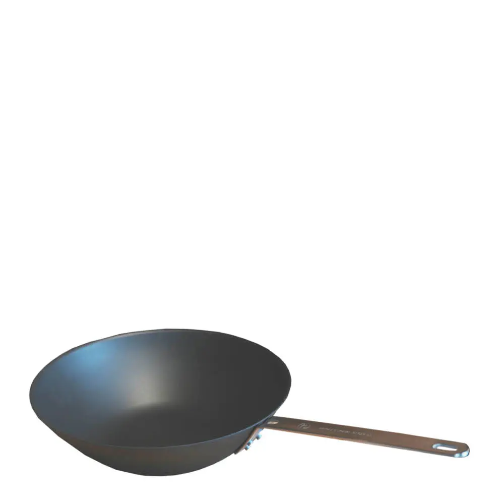 Wokkipannu lasikannella 31 cm hiiliteräs