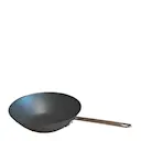 Wokpanna med glaslock 31 cm kolstål