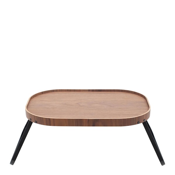 CurveLine sängbricka anti-slip 45x35 cm valnöt/svart