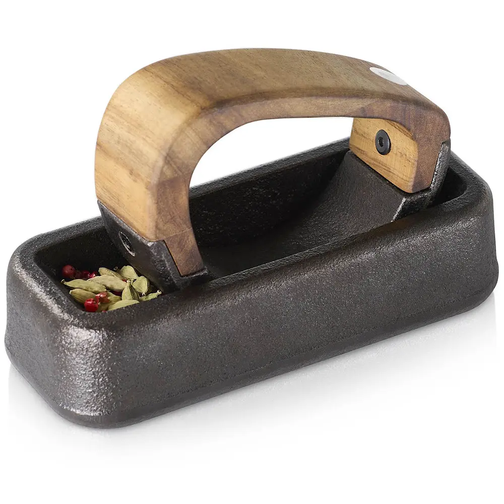 Crush Mortteli 17 cm Valurauta/akaasia