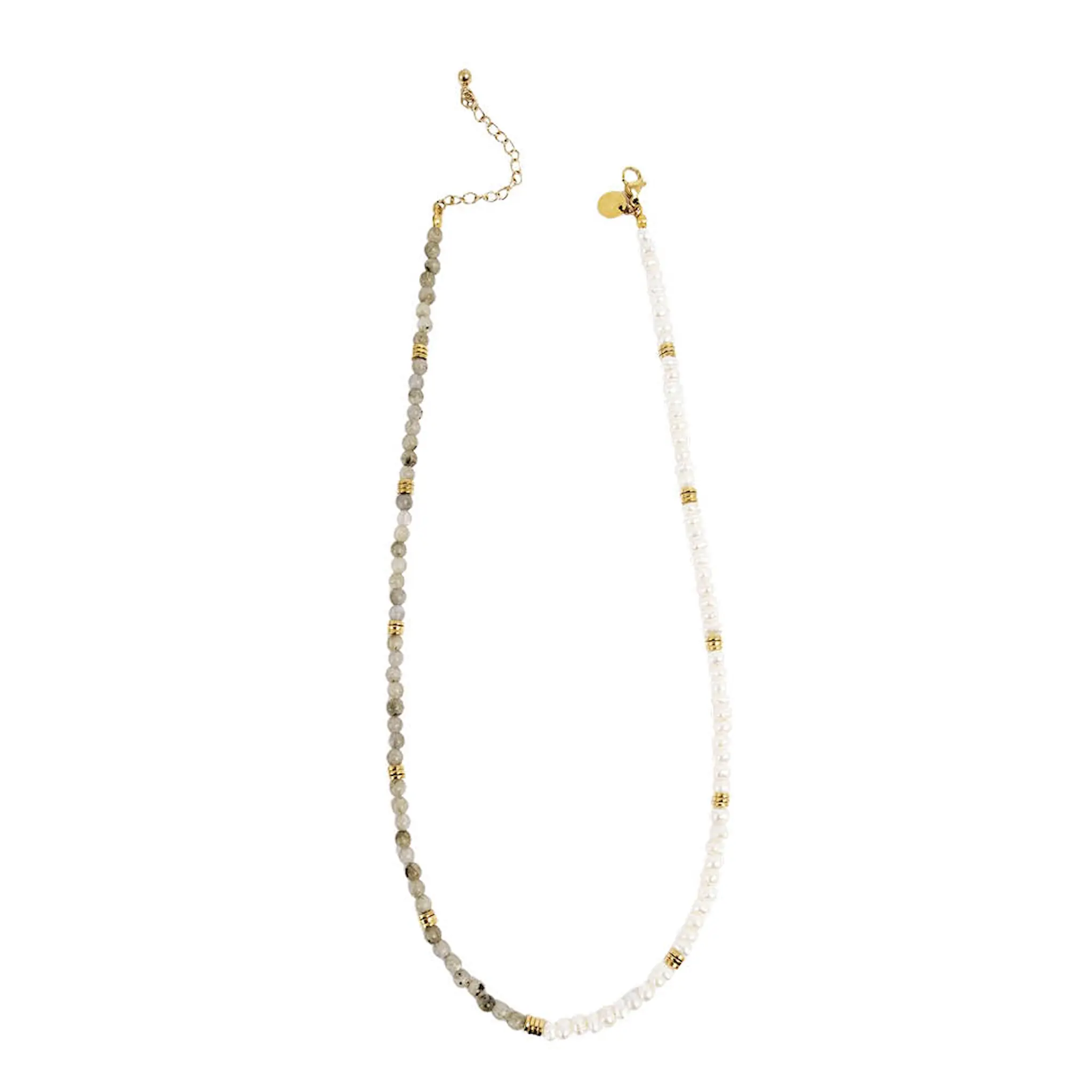 A&C Oslo AS Beige Tones halsband 42 cm guld/grön