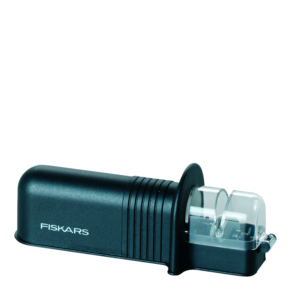 Fiskars - Essential Roll-Sharp Veitsenteroitin Musta