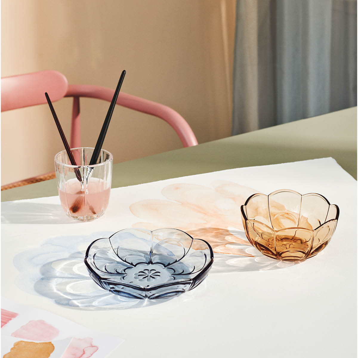 Holmegaard Lily skål 23 cm toffee rose