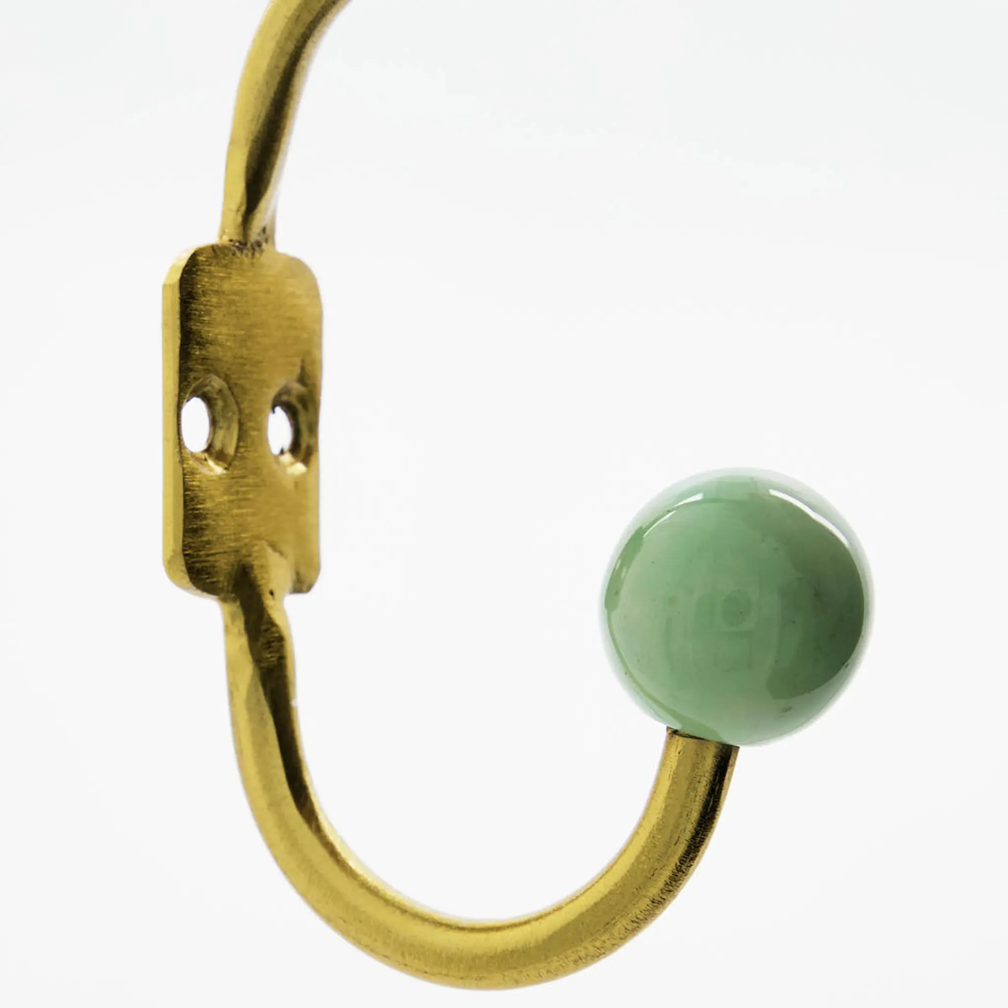 House Doctor Ball väggkrok 13 cm 2-pack mässing/aqua