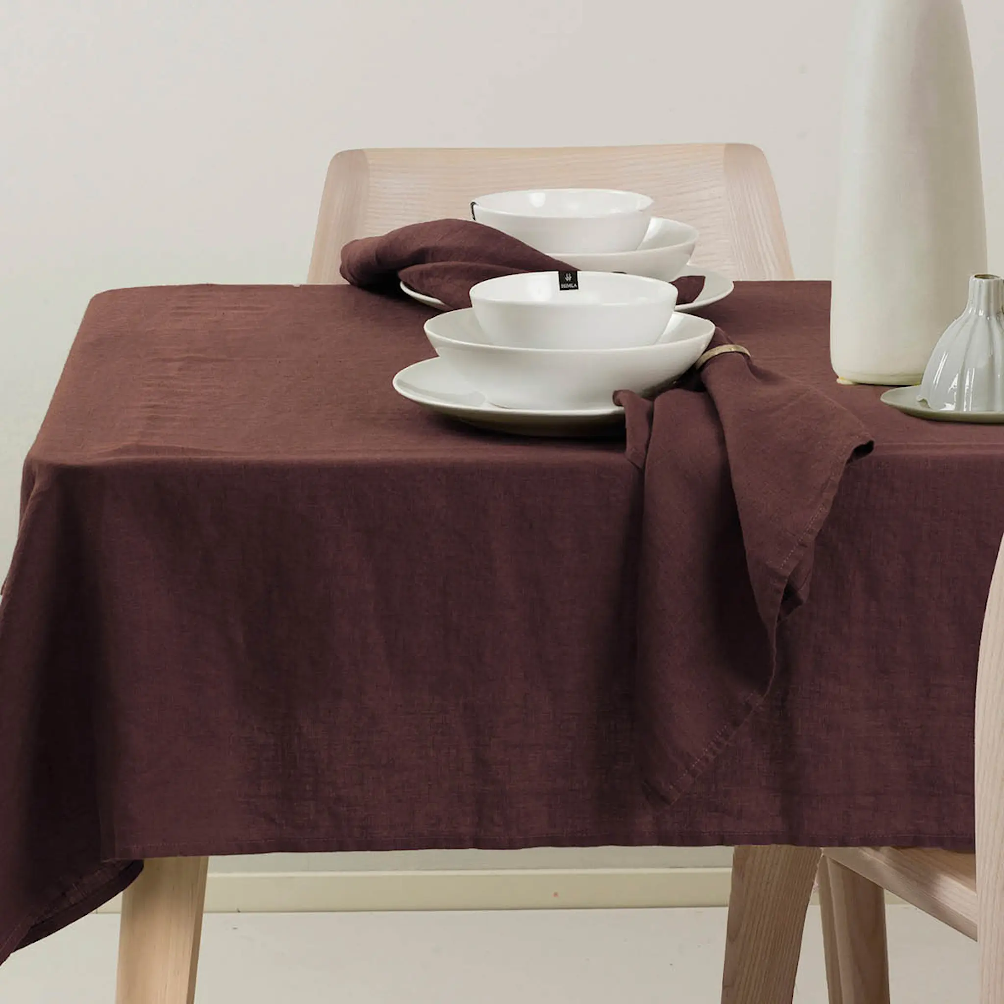 Himla Sunshine servett linne 45x45 cm 4-pack burgundy