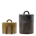 Tallic förvaringsburk 2 delar svart/sand