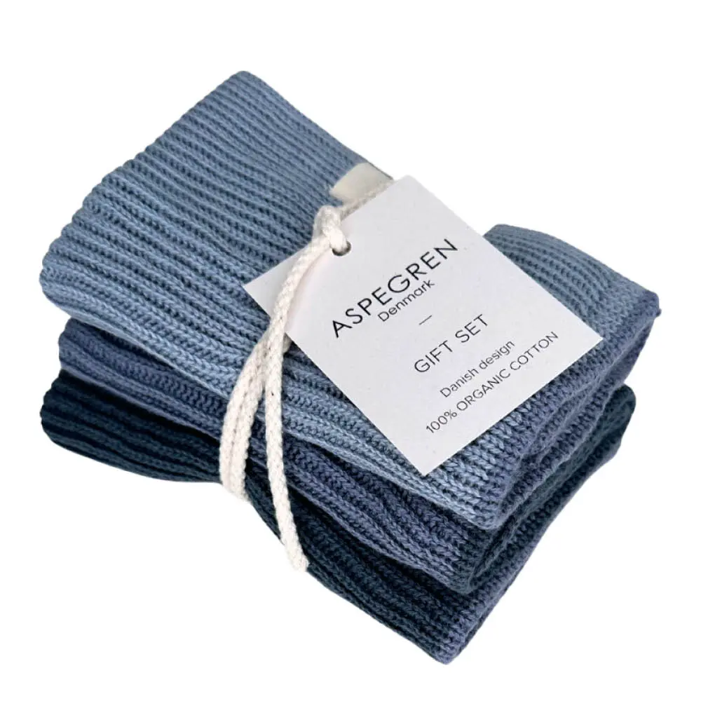 Lahjapakkaus: Keittiöpyyhe 1 kpl & Tiskirätti 2 kpl Blueberry