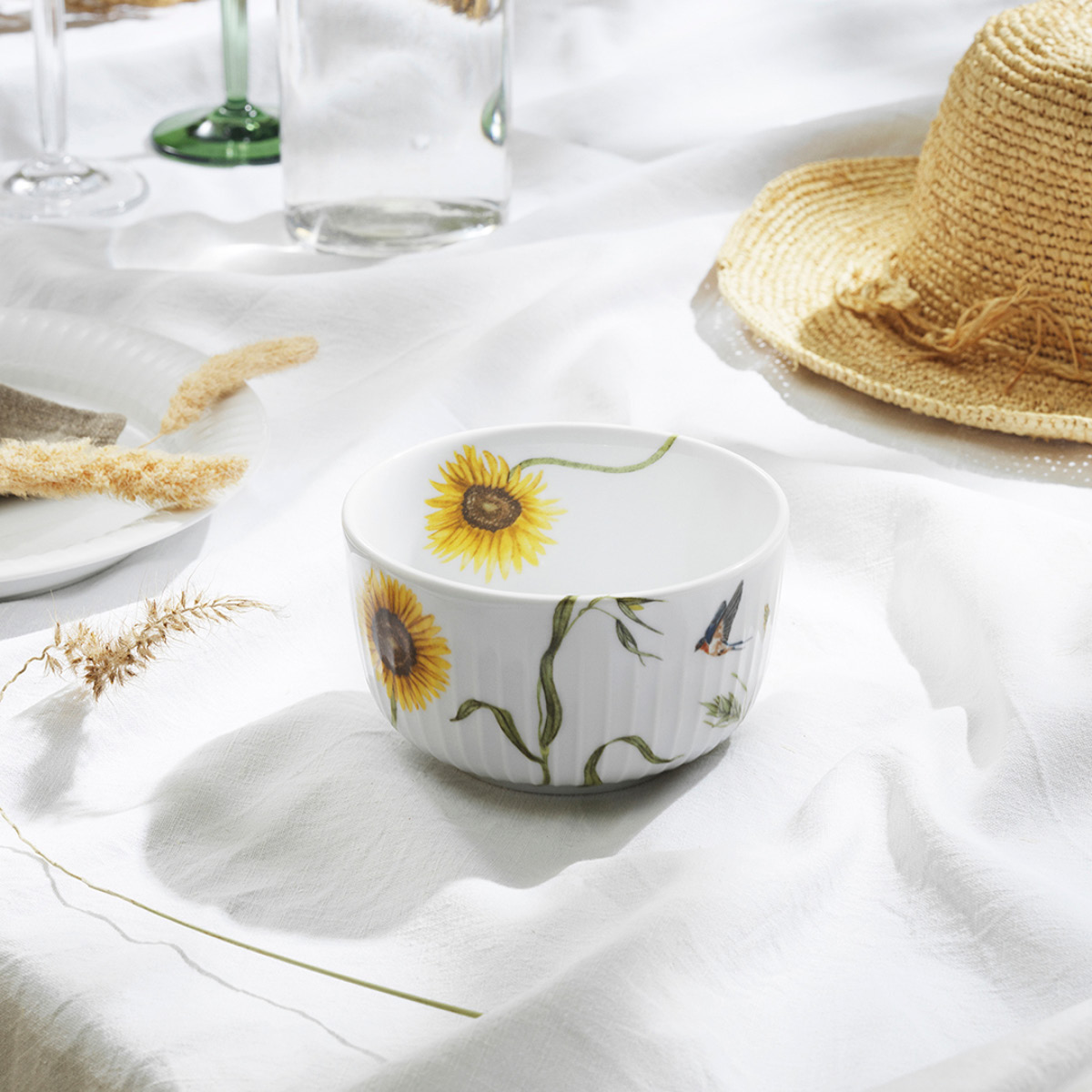 Kähler Hammershøi Summer skål 12 cm sunflower