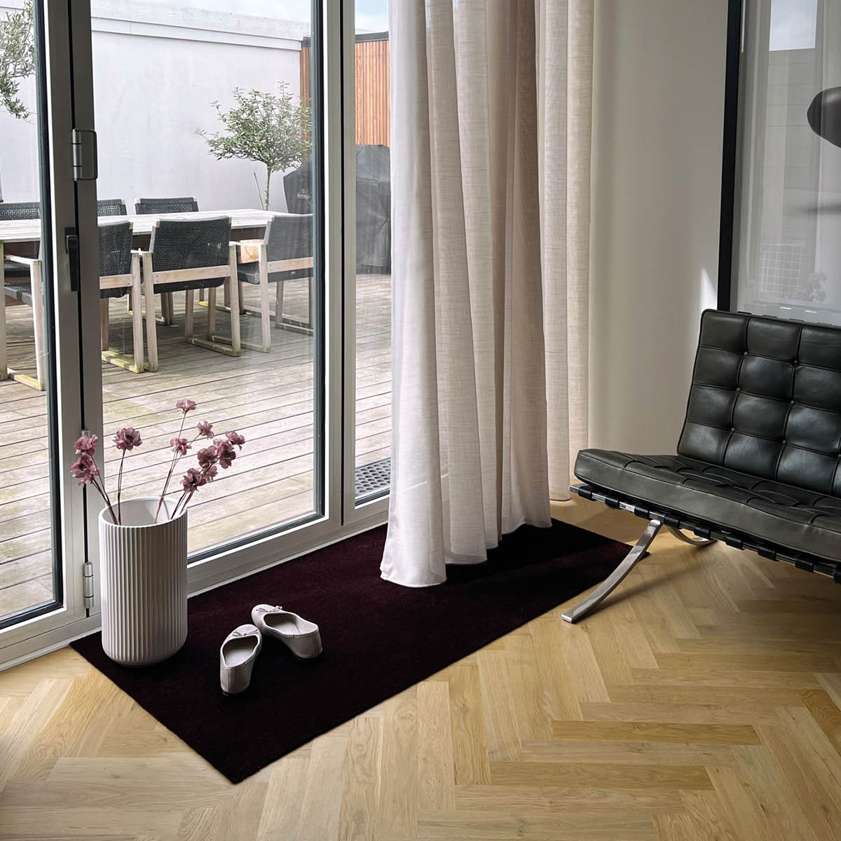 Tica Copenhagen Unicolor golvmatta 120x67 cm bordeaux