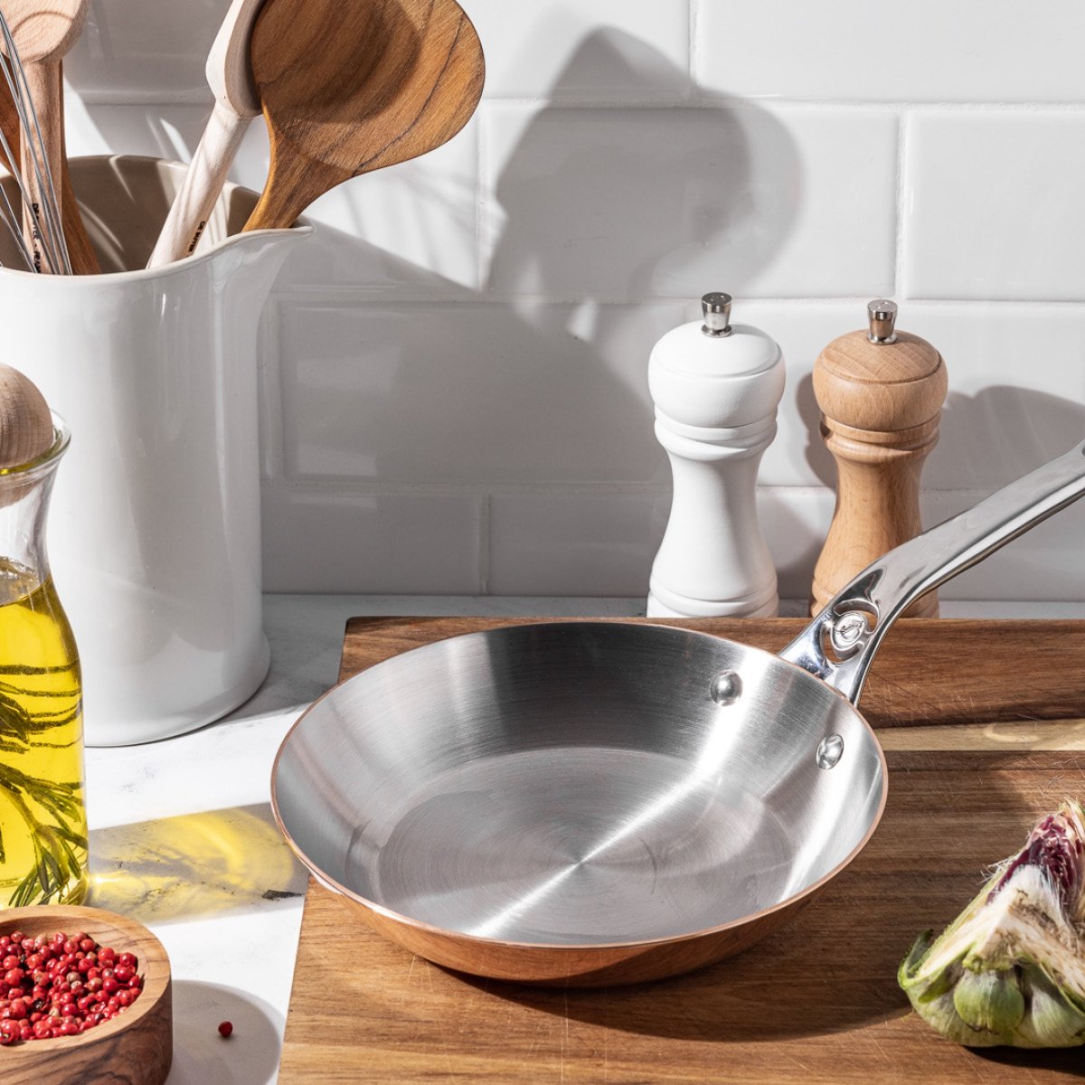 de Buyer Prima Matera stekepanne 28 cm kobber/rustfritt stål