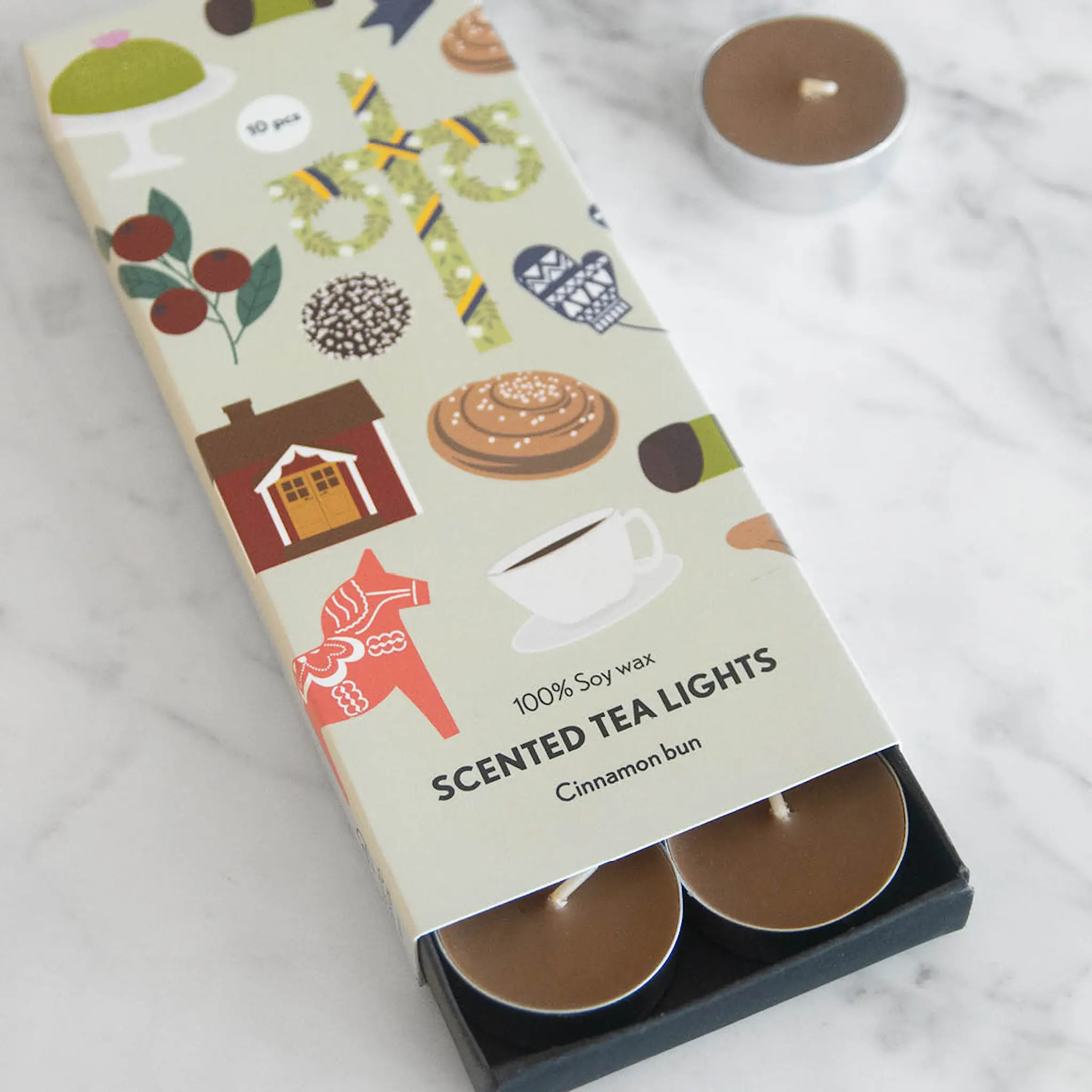 Pluto Doftande värmeljus 10-pack Like a swede