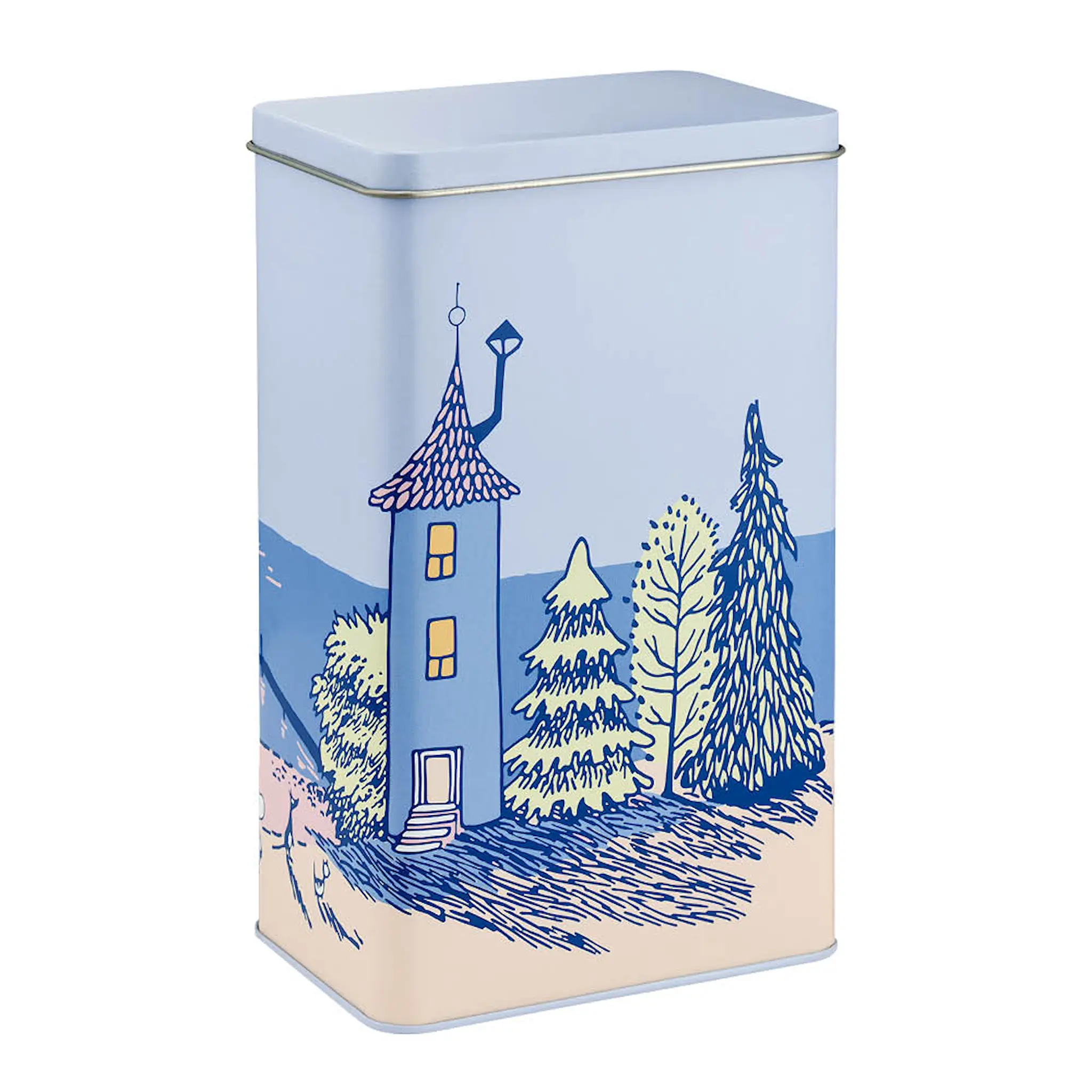 Muurla Muumi Peltipurkki Auringonlasku 12x8x20 cm Sininen