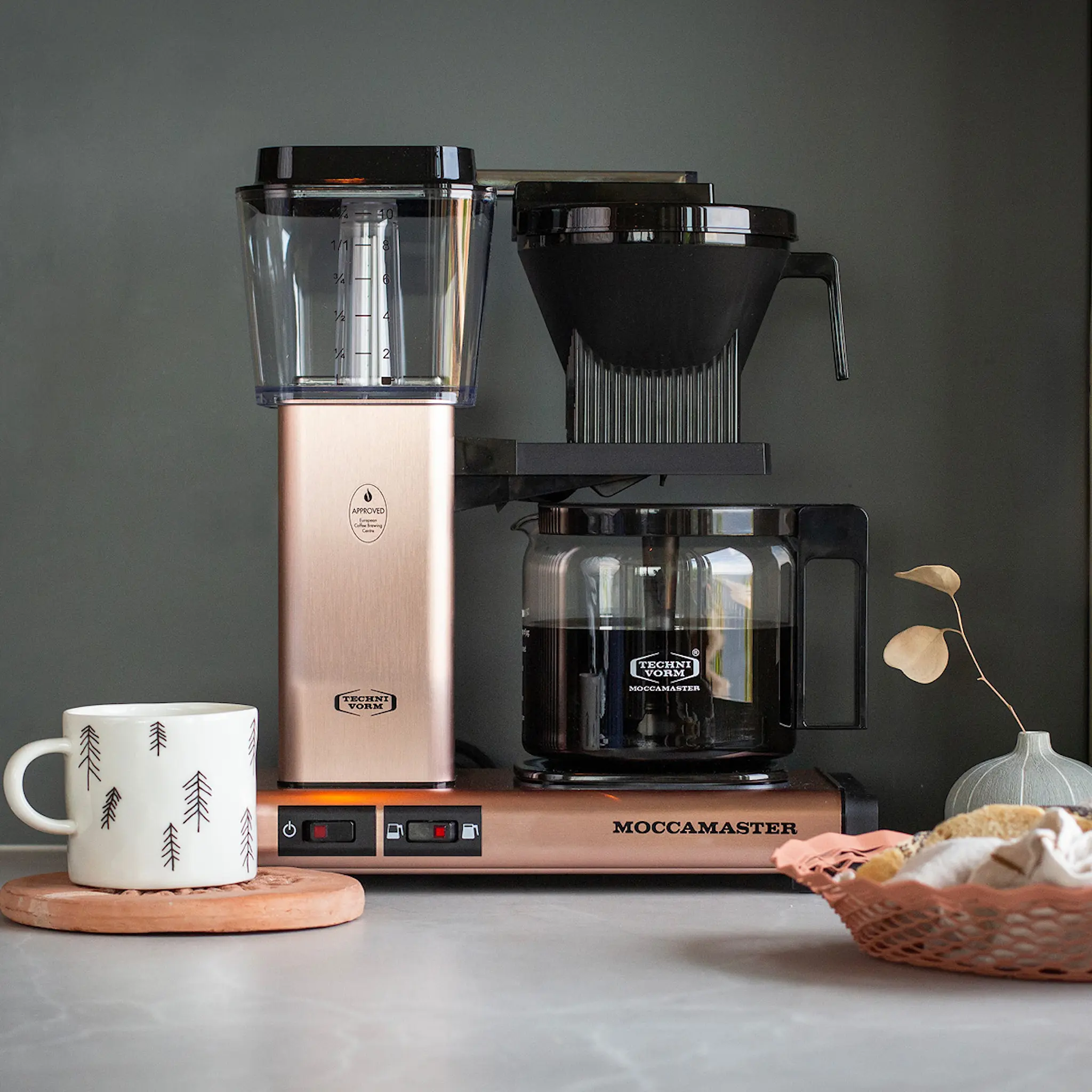 Moccamaster Optio kaffebryggare 1,25 L Rose gold