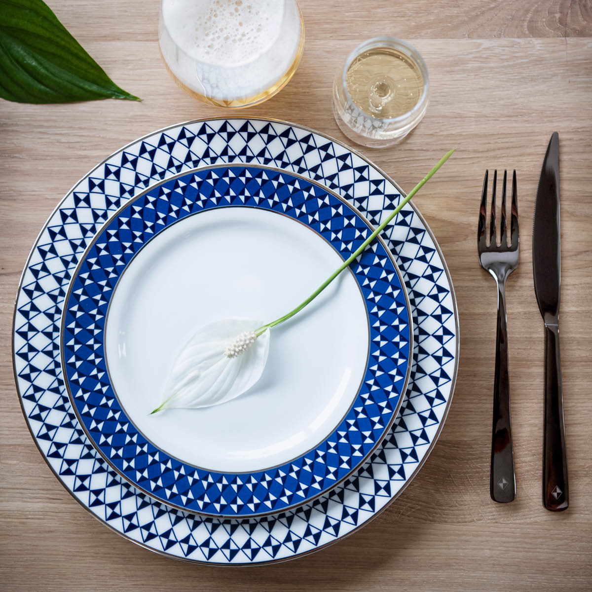 Magnor Tokyo Origami Tallrik 32 cm Vit/Blå
