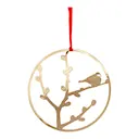 Julpynt Domherre 12 cm Guld