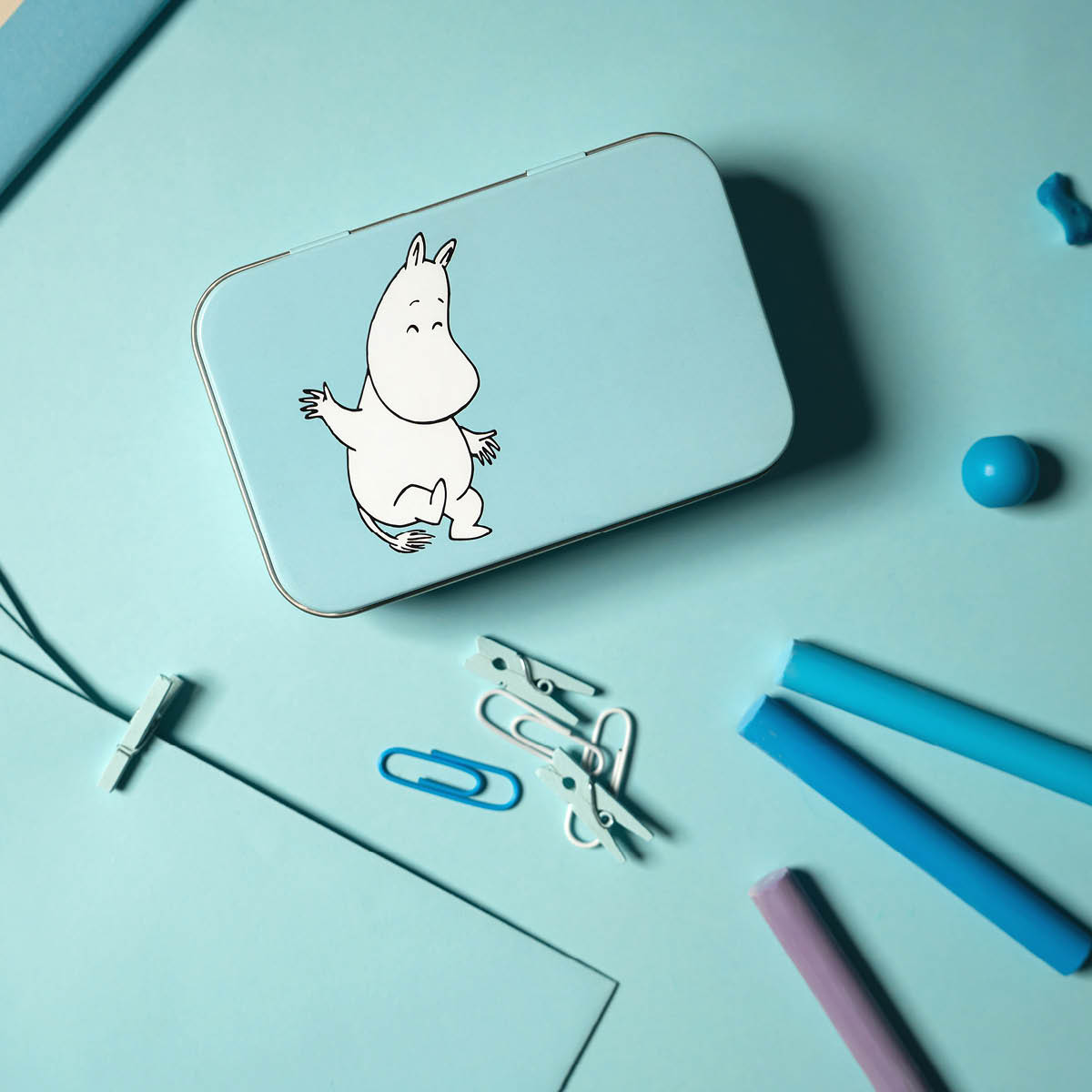 Muurla Muumi Peltipurkki Muumipeikko 10x6,5 cm Sininen