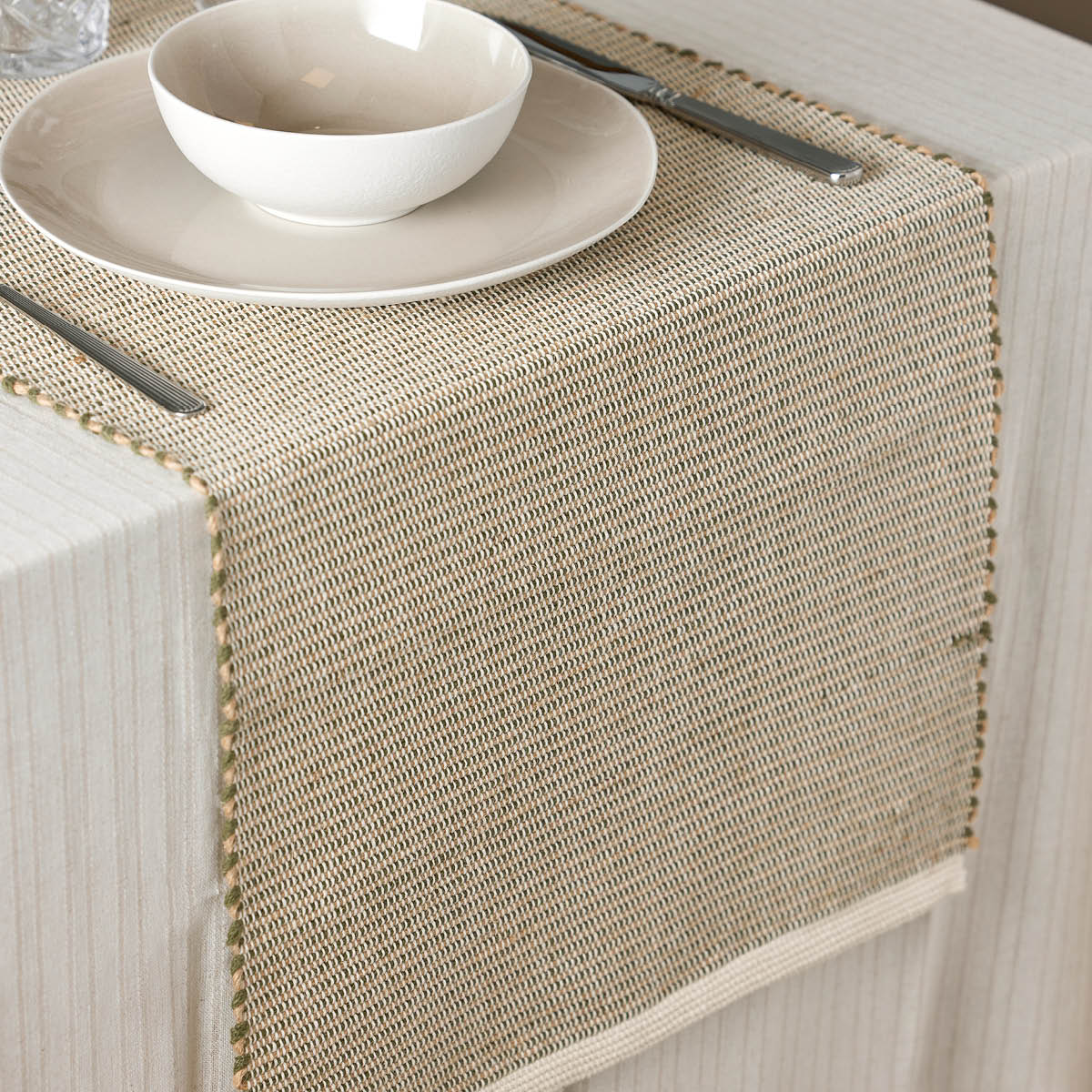 Holmen Birk löpare 35x100 cm grön