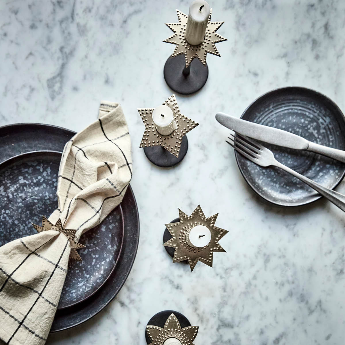 House Doctor Ring stearinljusringar 4-pack antik champagne-silver