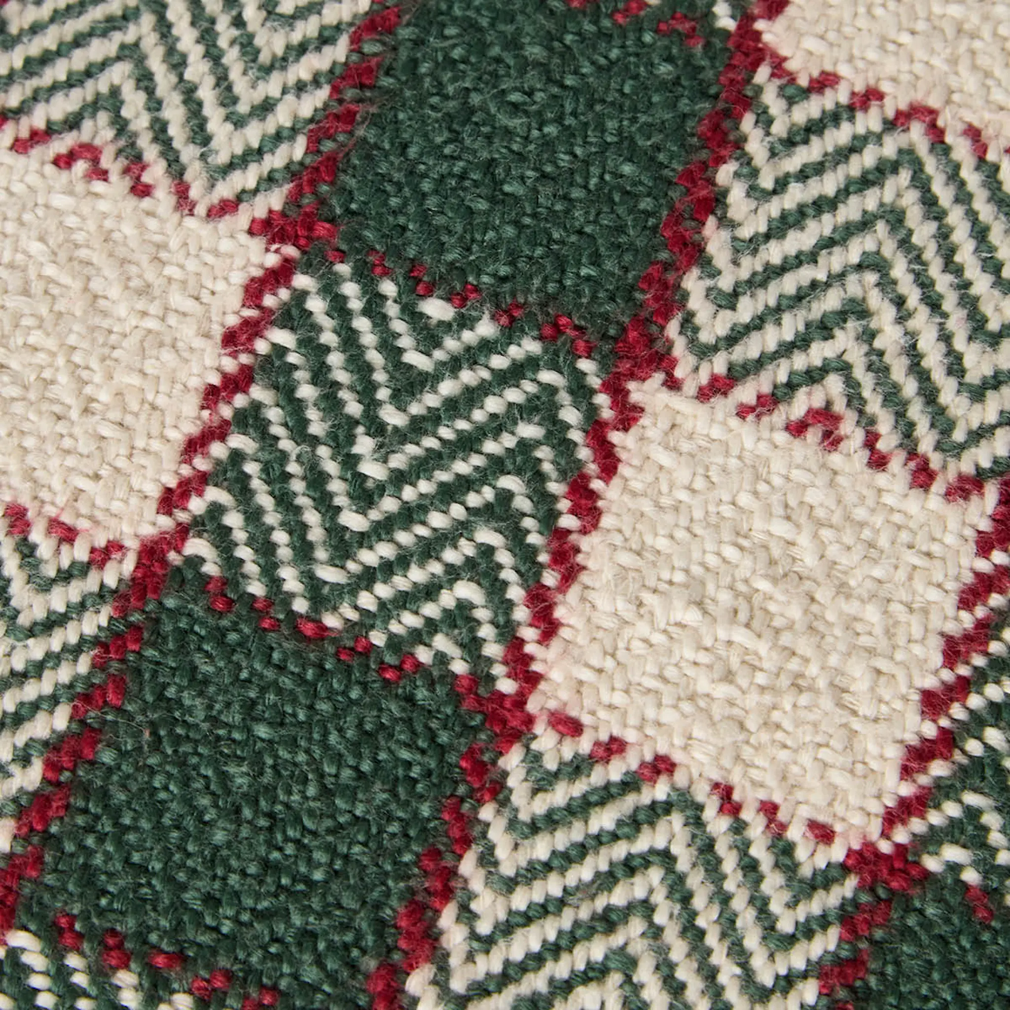 Lexington Kuddfodral med fransar 50x50 cm rutig grön/ljusbeige/röd