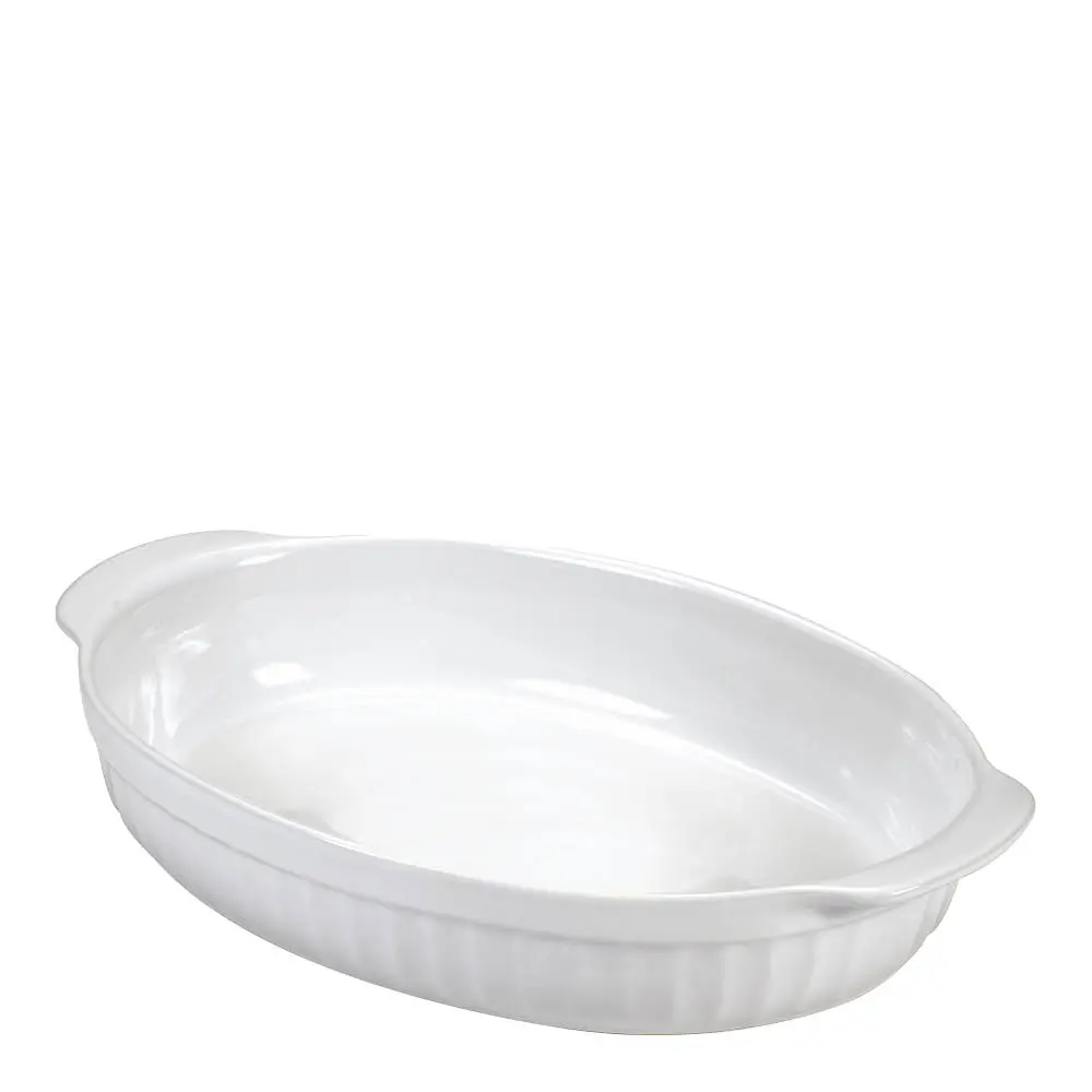 Ceramica uunivuoka ovaali keskikoko 30x18x6 cm valkoinen