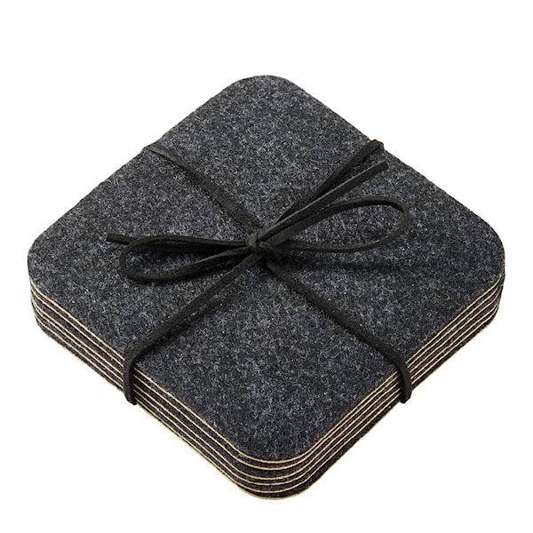 Gia Glasunderlägg 10 cm Svart