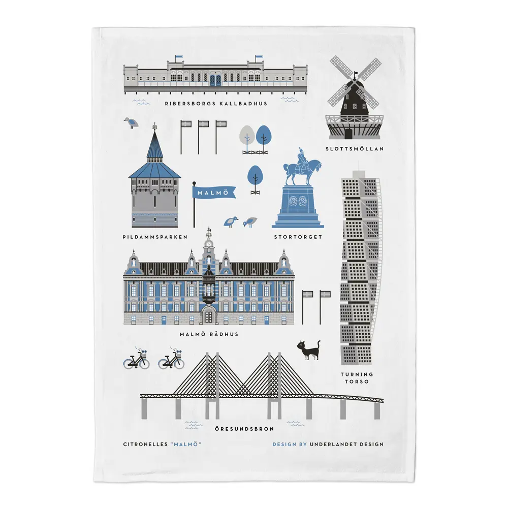Malmö Keittiöpyyhe 50x70 cm Sininen