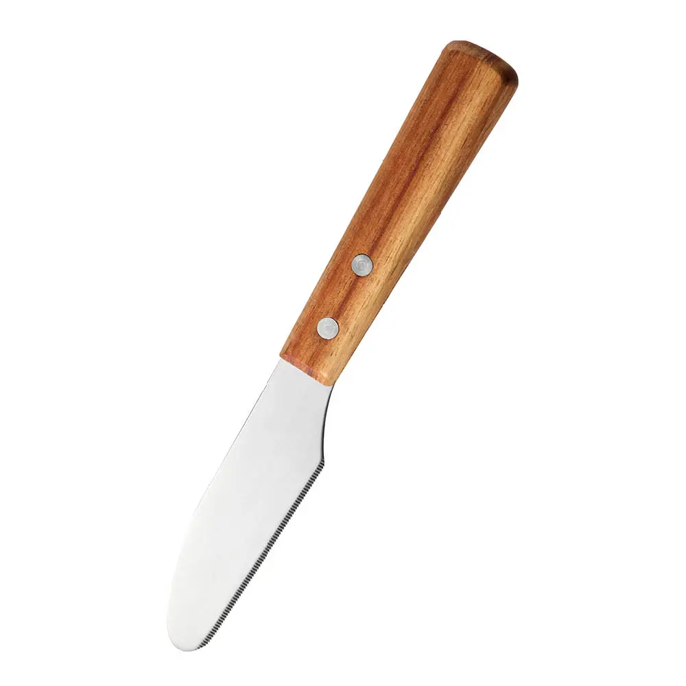 Sylvia smørkniv 22 cm stål/treskaft