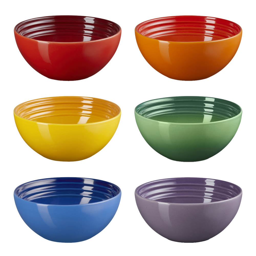 Le Creuset - Rainbow kulho 33 cl 12 cm 6 kpl