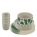 Connect Monstera servis 16 delar beige/grön