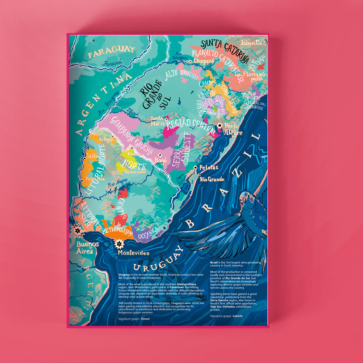 Water and Wines Vinpussel Sydamerika 1000 bitar lila