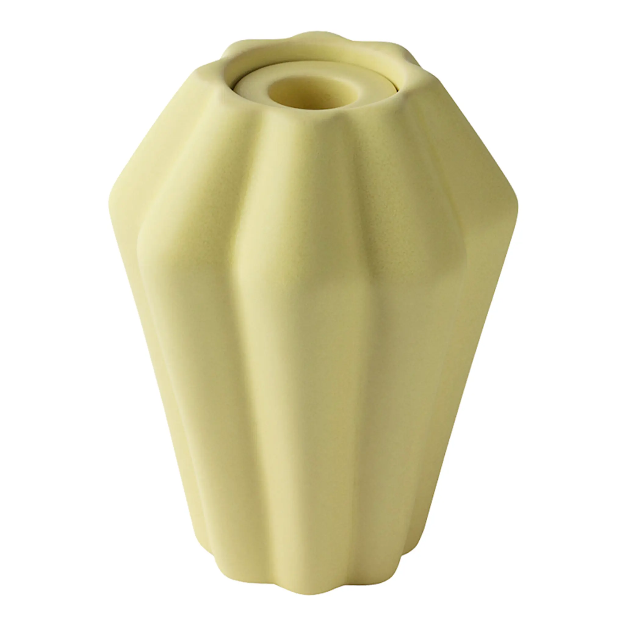 PotteryJo Birgit Vas/Ljusstake 14 cm Pale Yellow