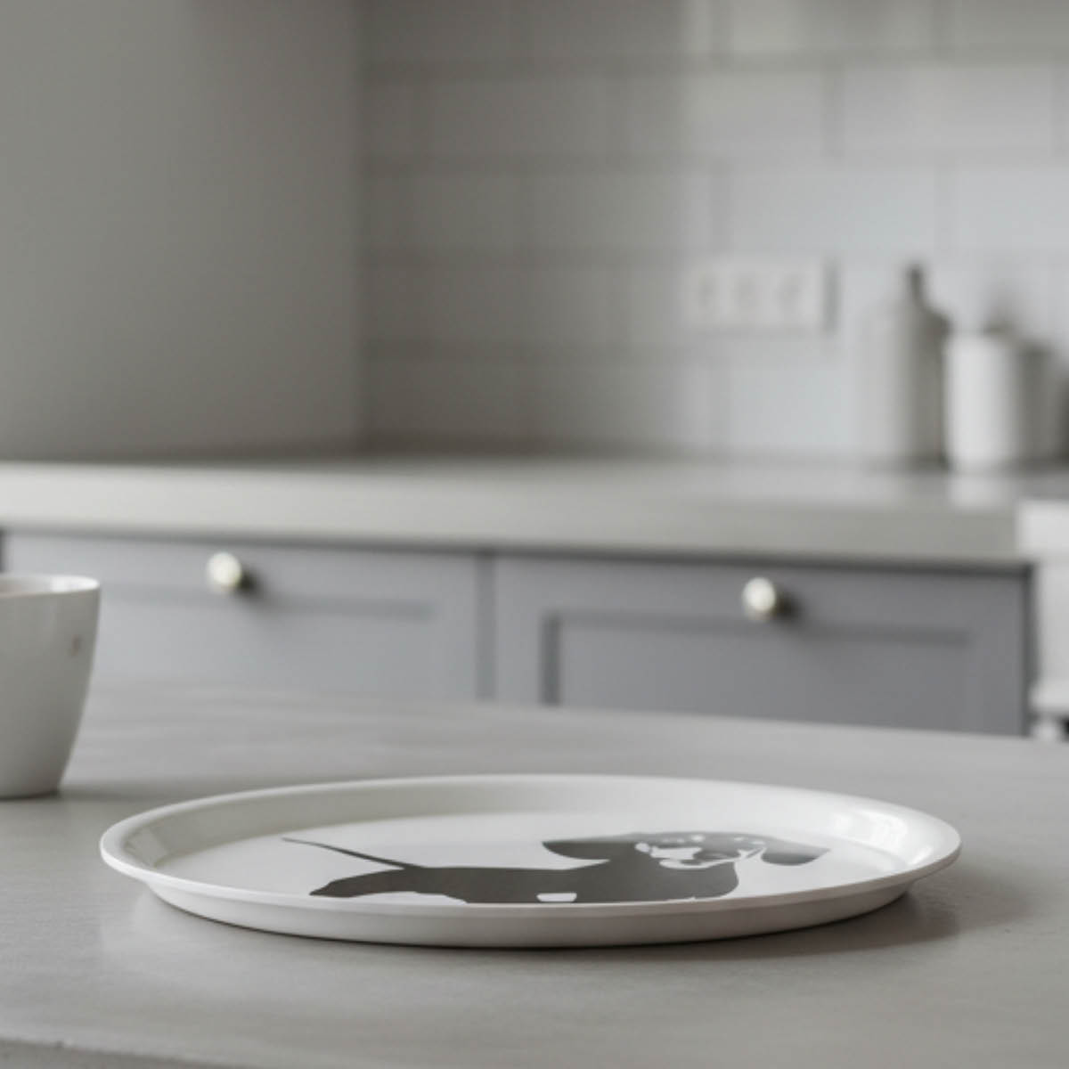 Rotor Design Åke serveringsbricka 38x38 cm svart/vit