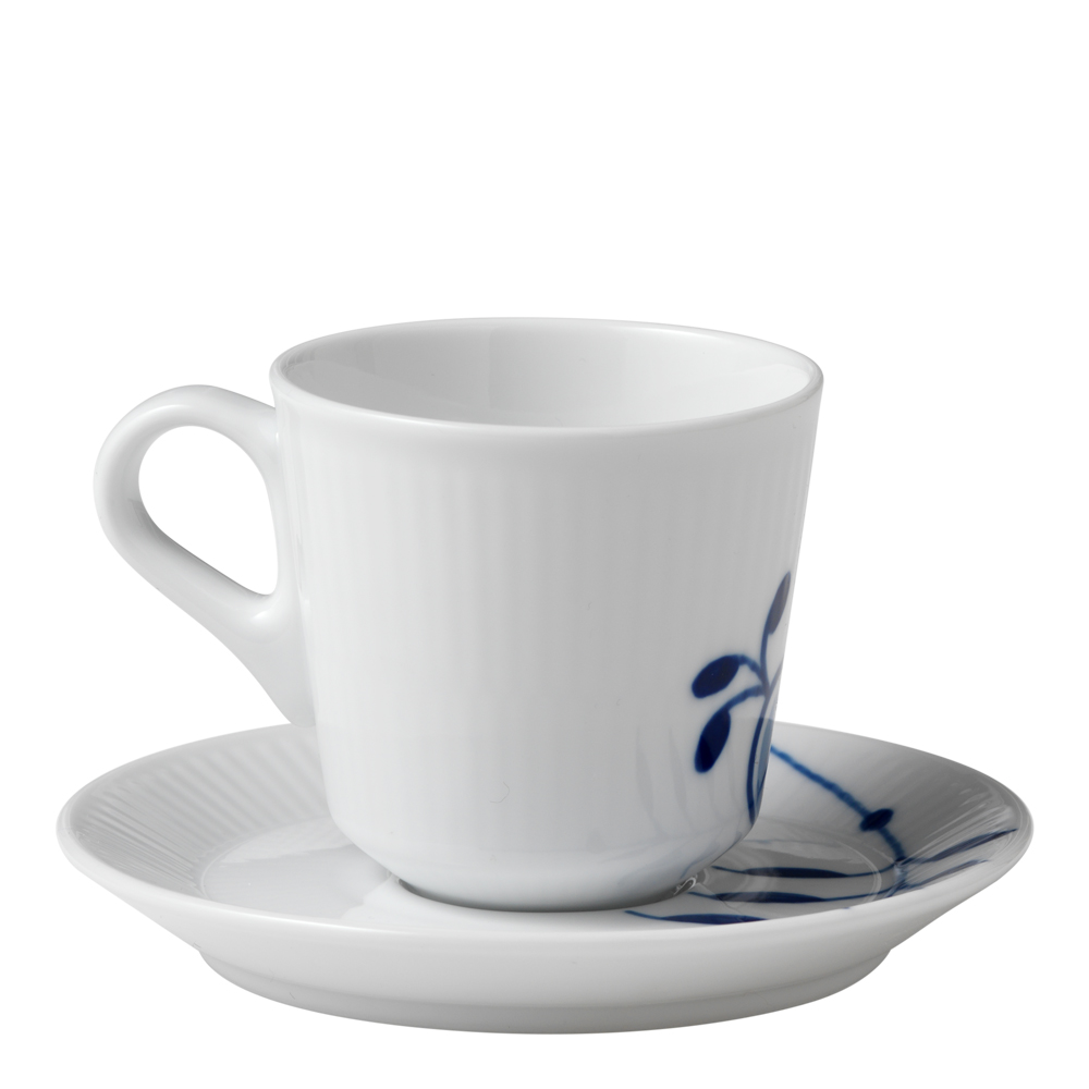 Royal Copenhagen Blå Mega Riflet espressokopp m/skål 9 cl