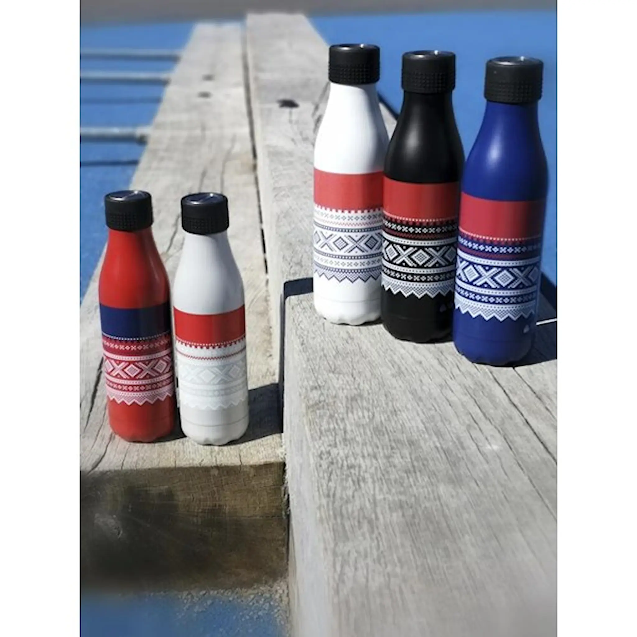 Les Artistes Bottle Up Marius Termoflaska 0,5L Röd/Blå/Vit