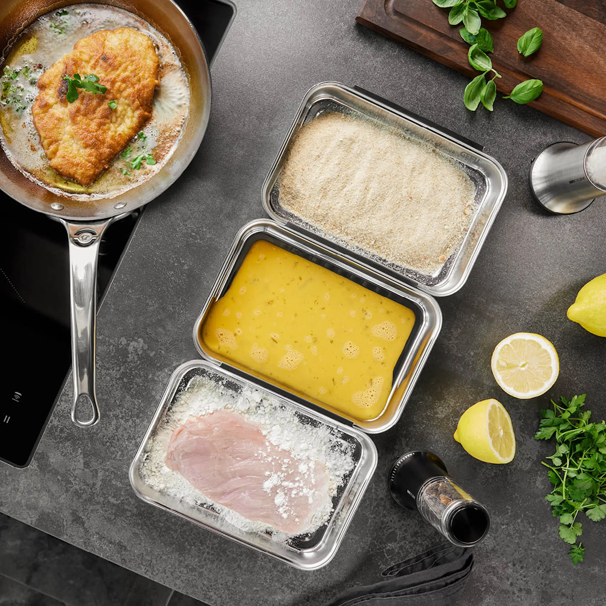 Gefu Pando Uunivuoka 3 osaa Teräs