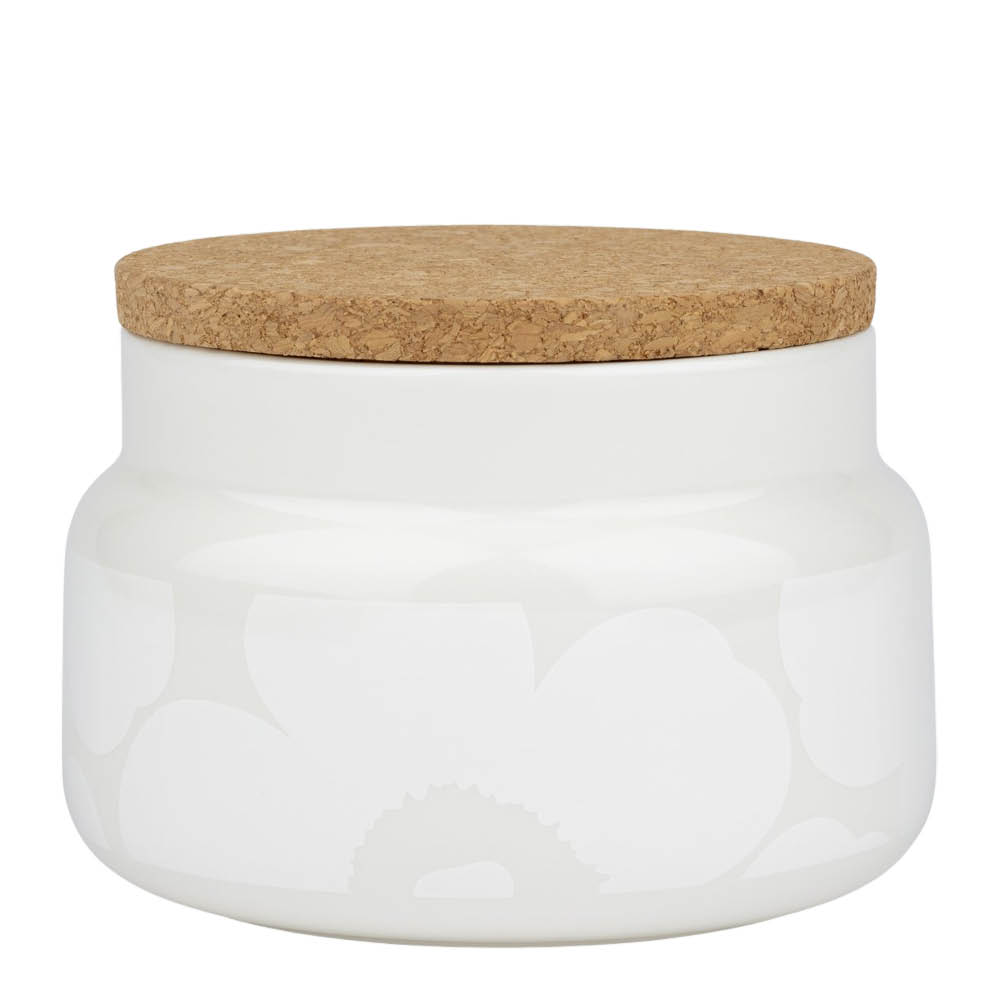 Marimekko Oiva Unikko beholder 0,7 L hvit