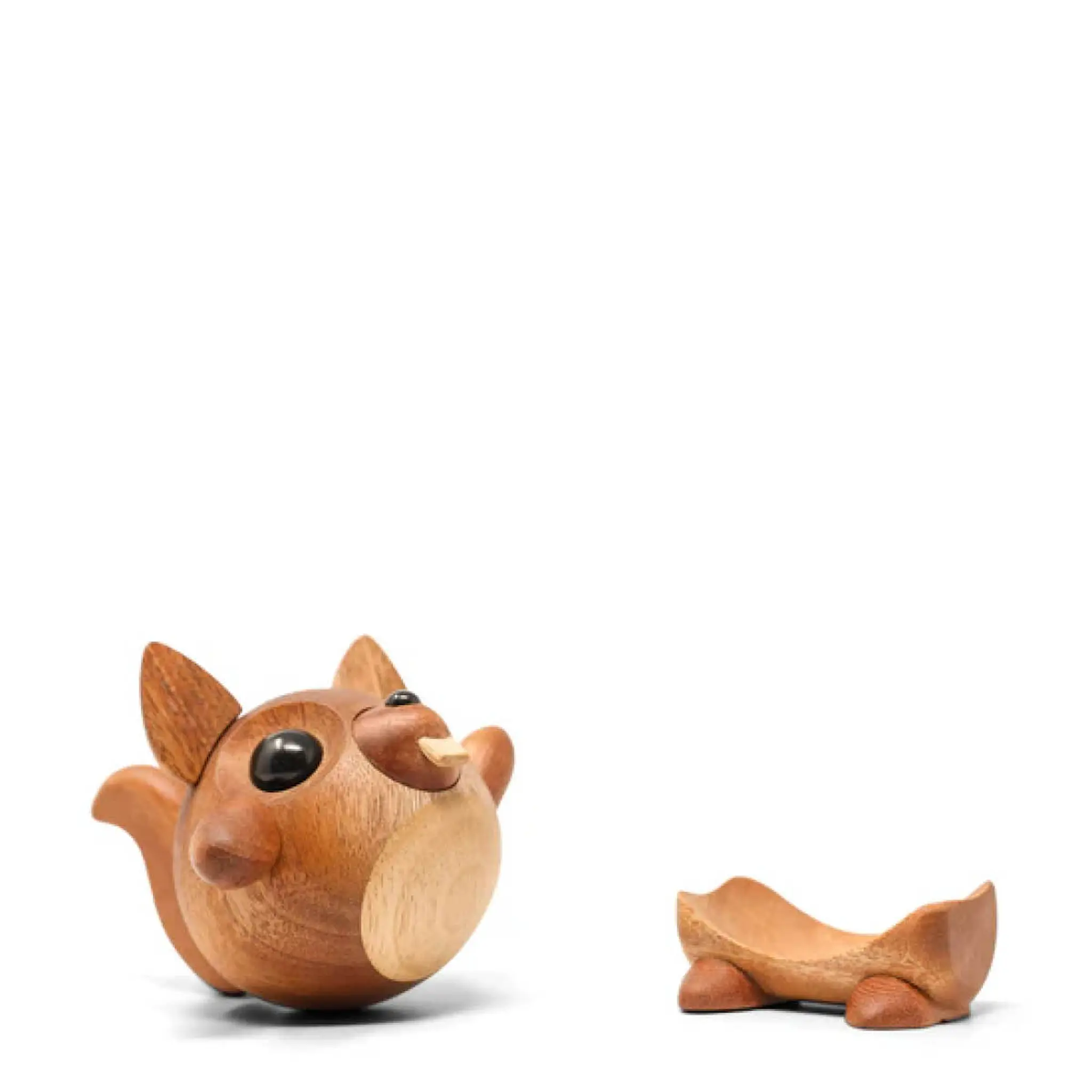 FableWood Puufiguuri Orava Egon 10 cm Mahonki/Kumipuu