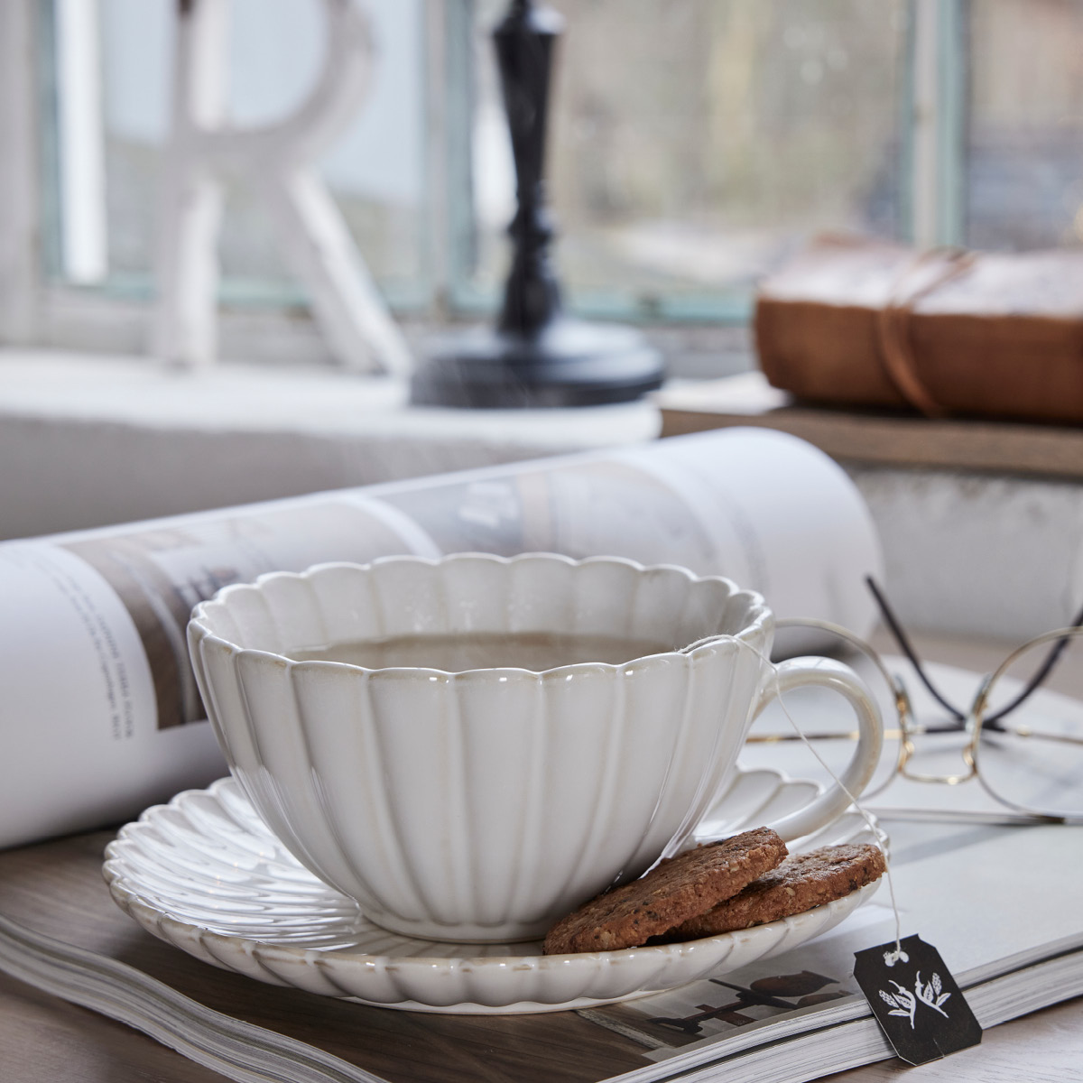 Lene Bjerre Camille kopp/fat 40 cl råhvit