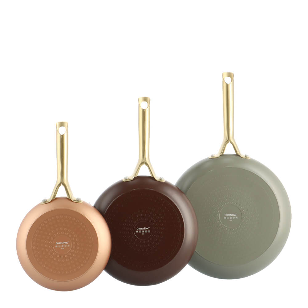 GreenPan Shades keramisk stekpanna 3 delar 20+24+28 cm Terra
