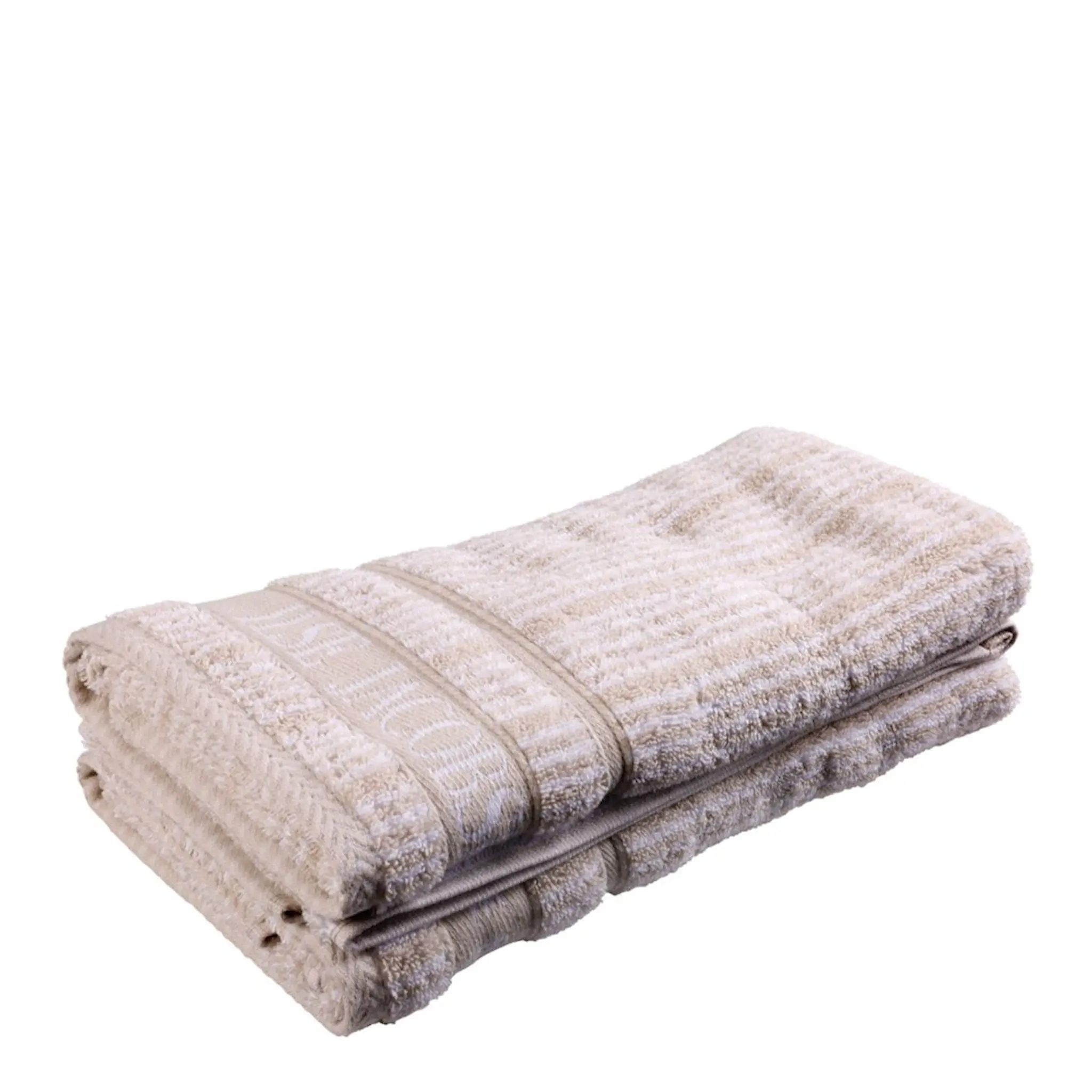 Home by Ilse Jacobsen Bath Collection handduk 50x100 cm 2-pack sand beige stripes