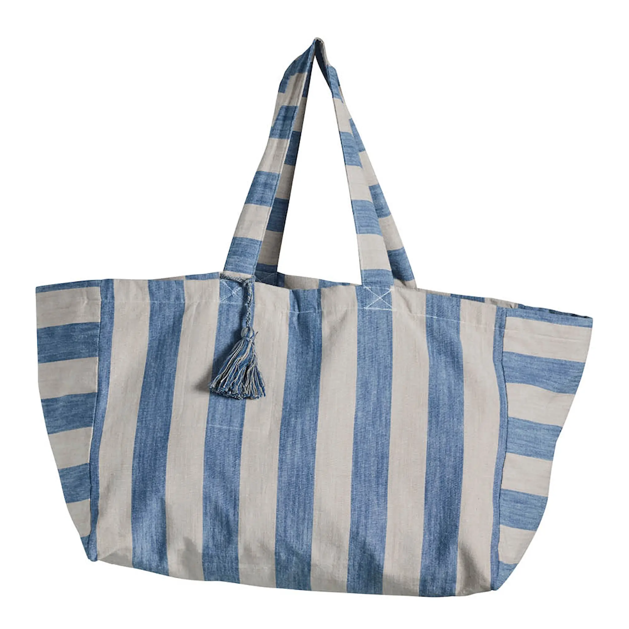 Lene Bjerre Felima handlenett 50x25 cm lin/blå