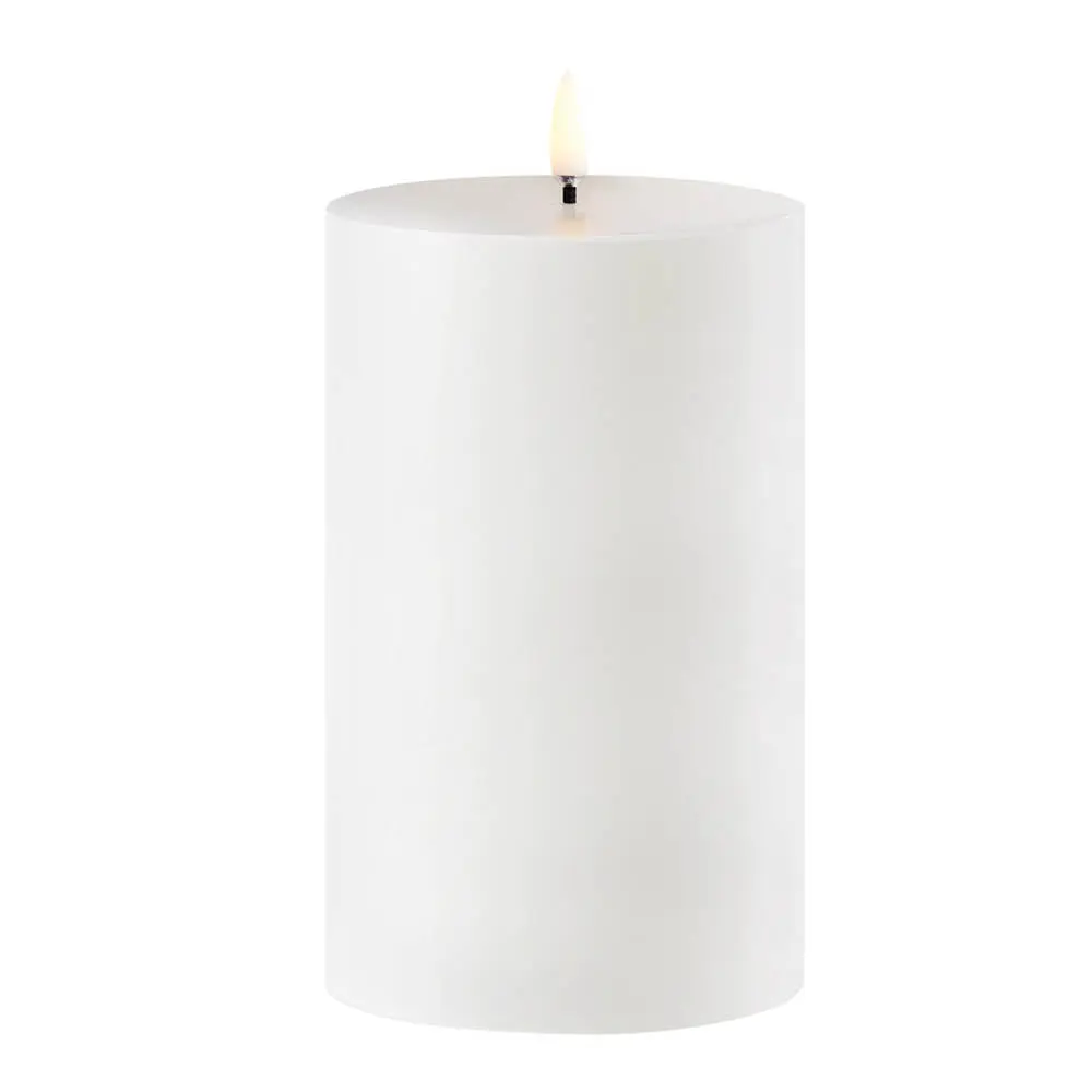 Outdoor LED Pöytäkynttilä 8x15 cm Valkoinen